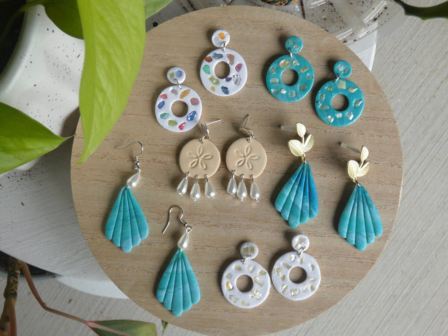 Sea Shell Mosaic Earrings