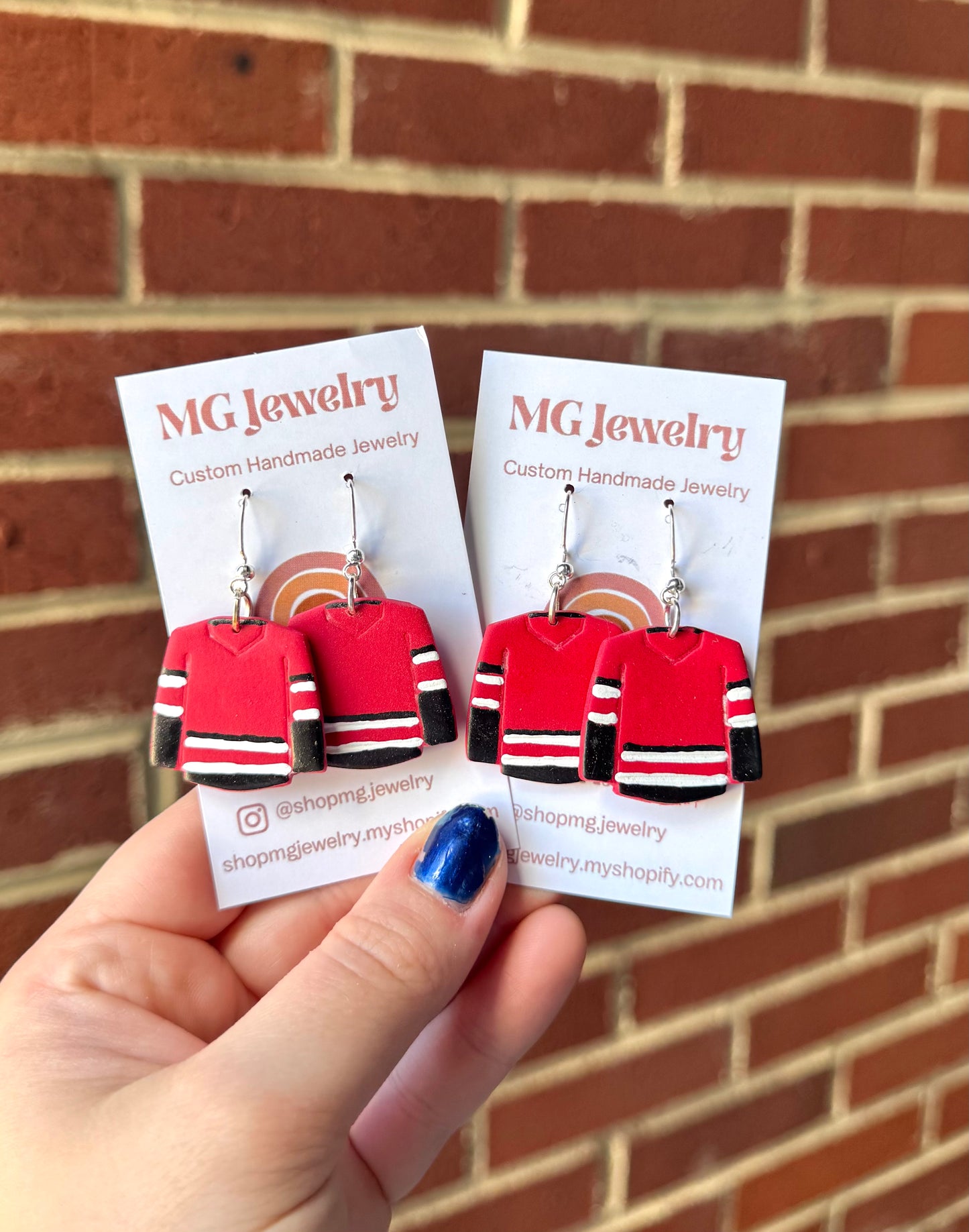 Hockey Jersey Earrings