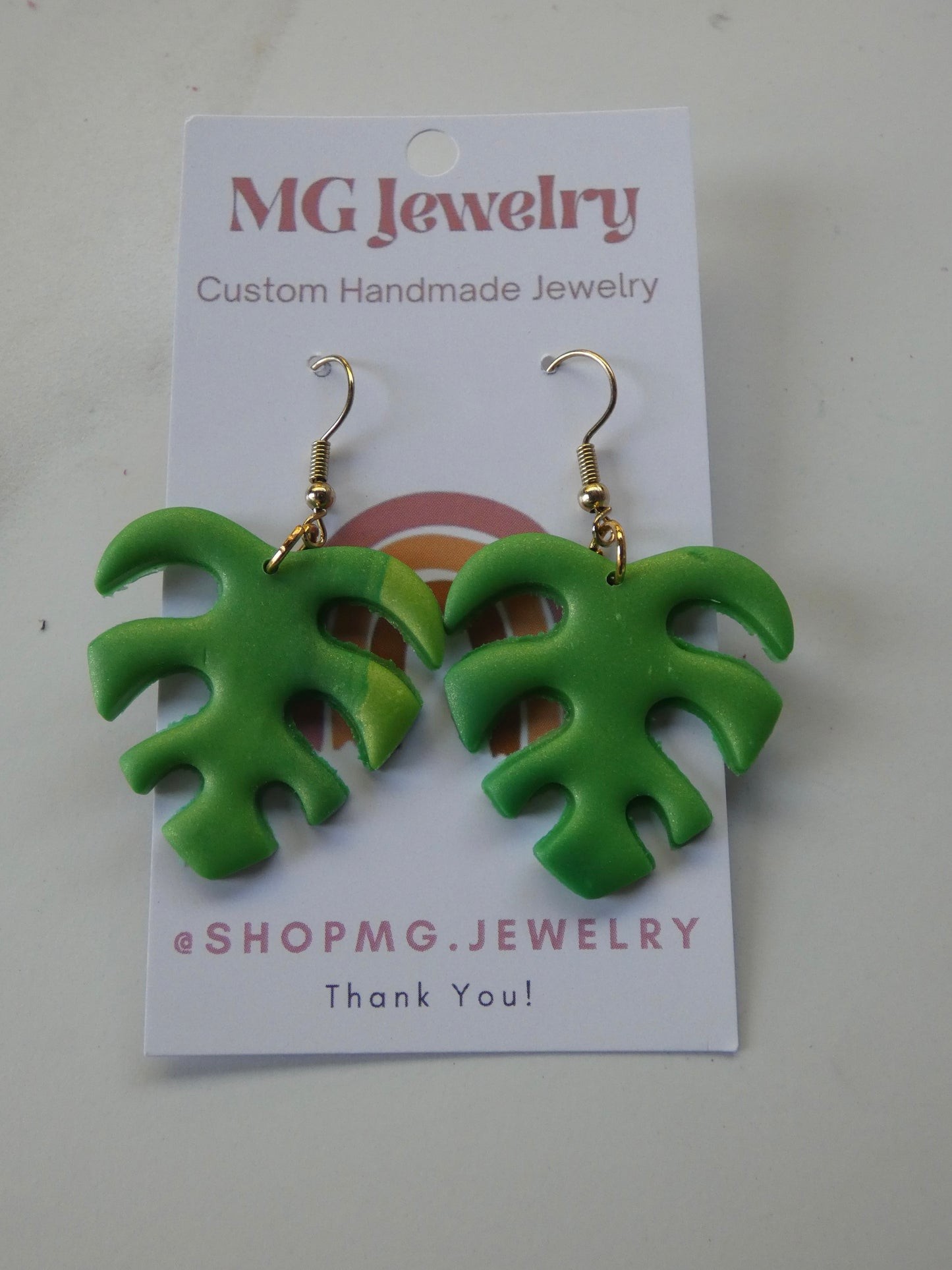 Monstera Earrings