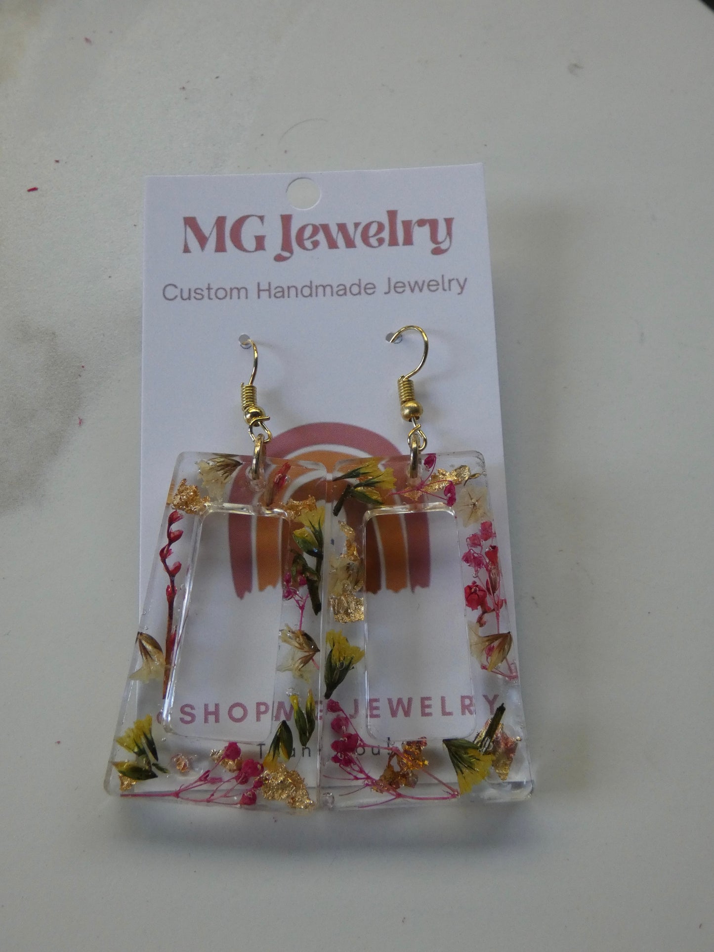 Floral Resin Earrings