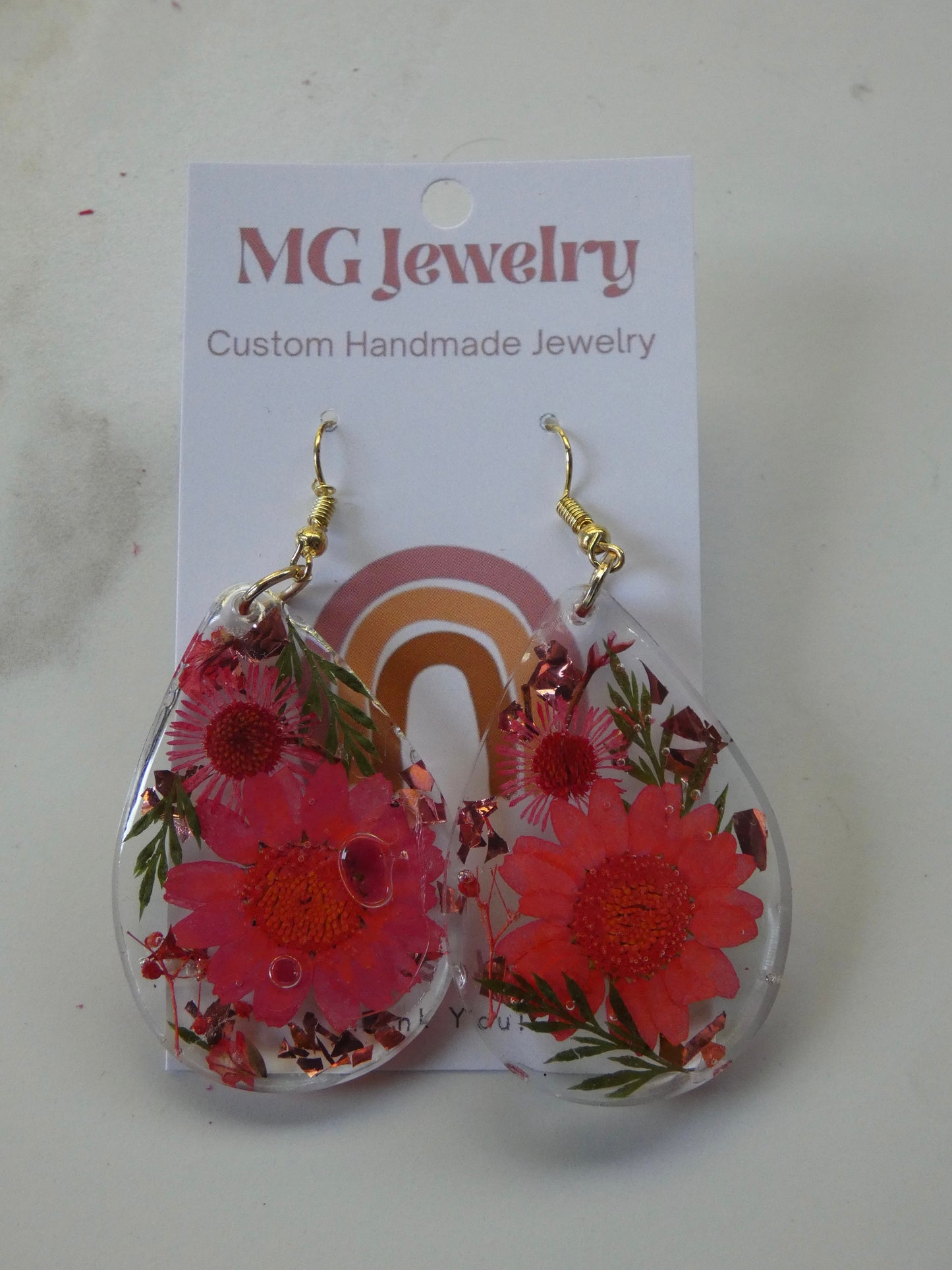 Floral Resin Earrings