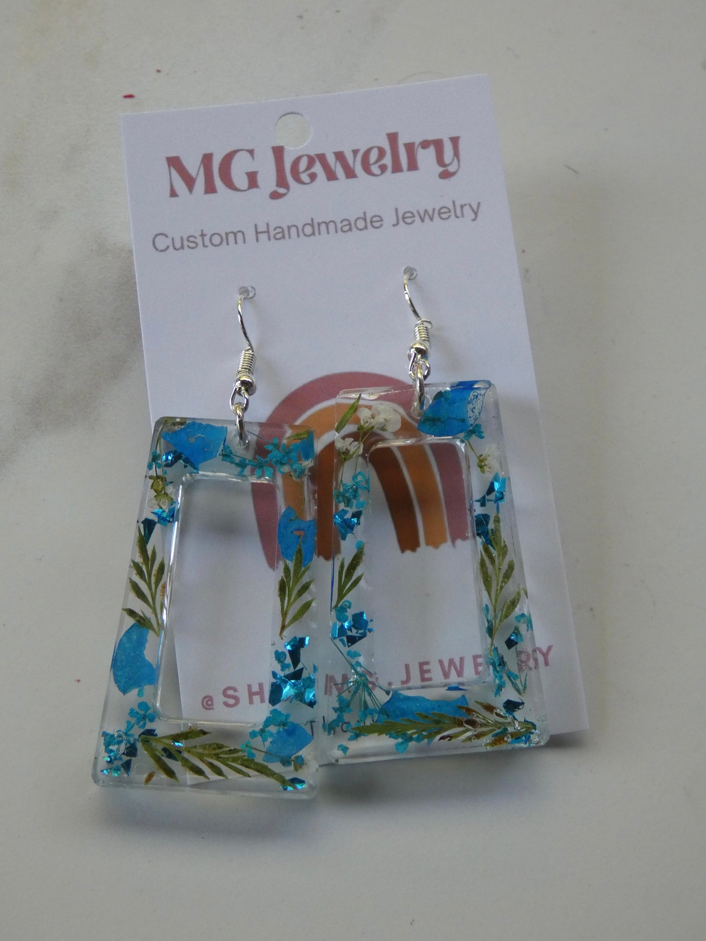 Floral Resin Earrings