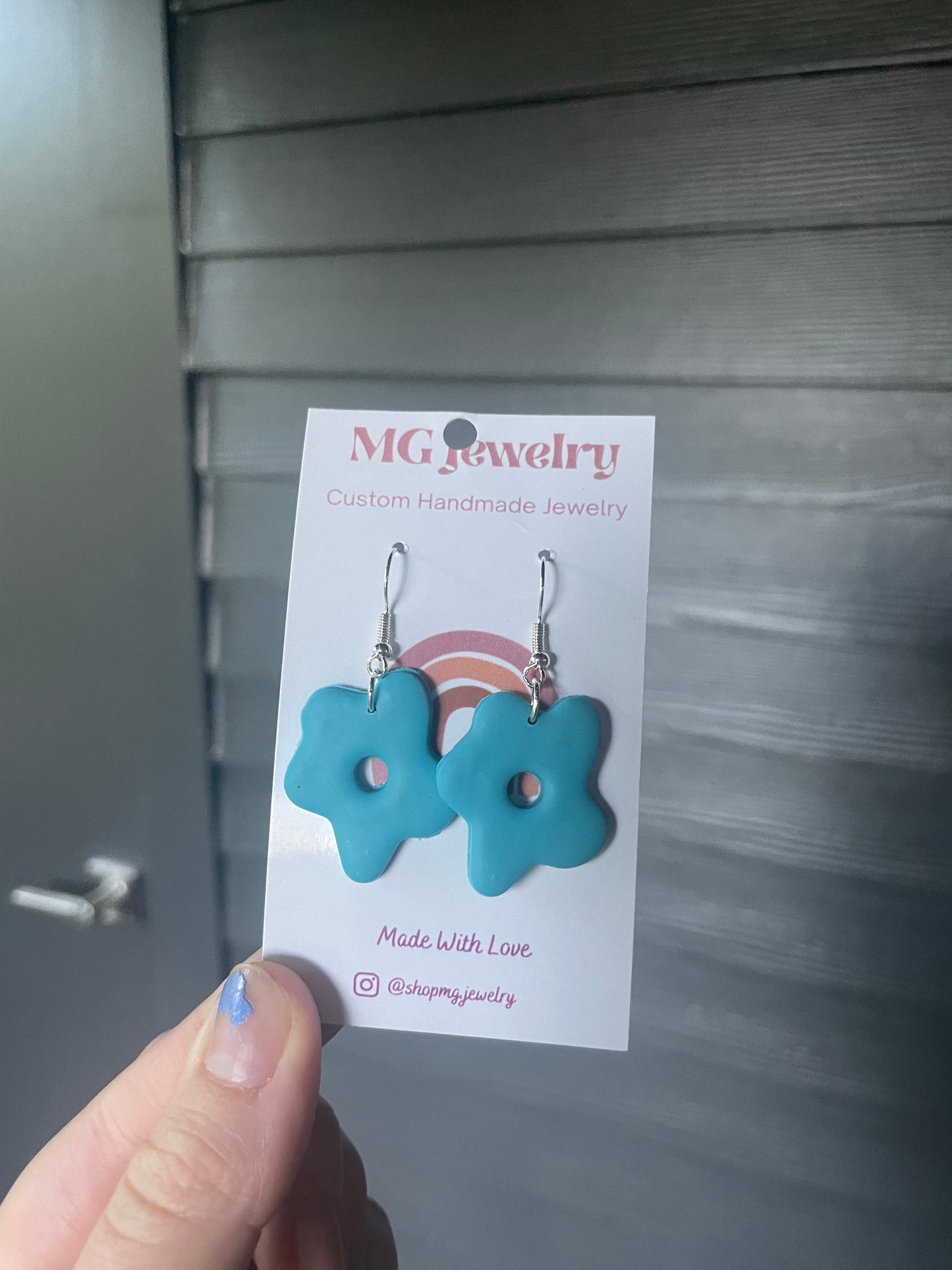 Abstract Flower Earrings