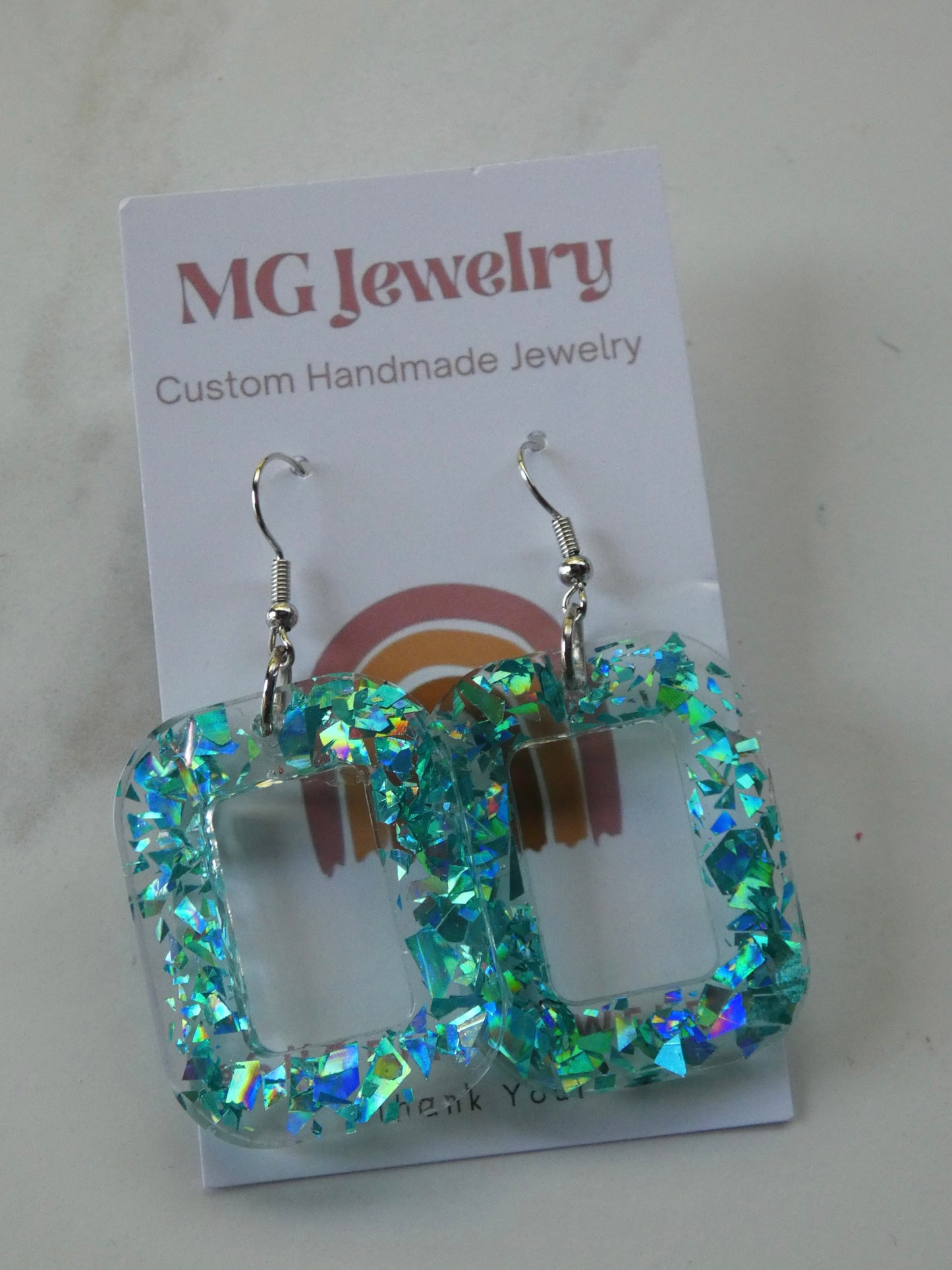 Glitter Resin Earrings