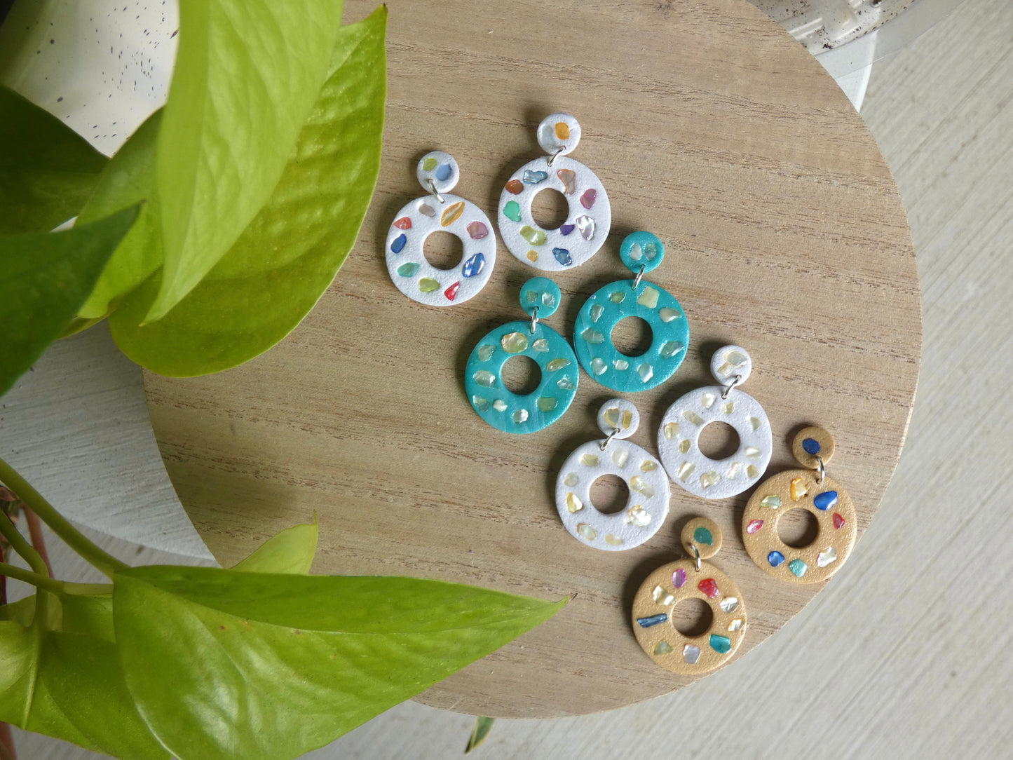 Sea Shell Mosaic Earrings