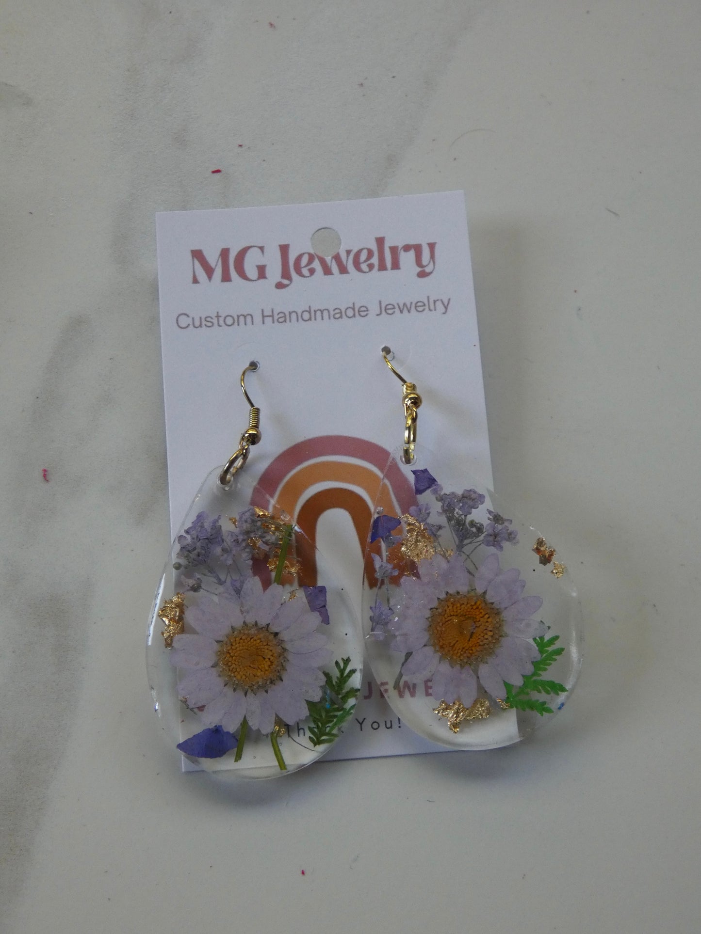 Floral Resin Earrings