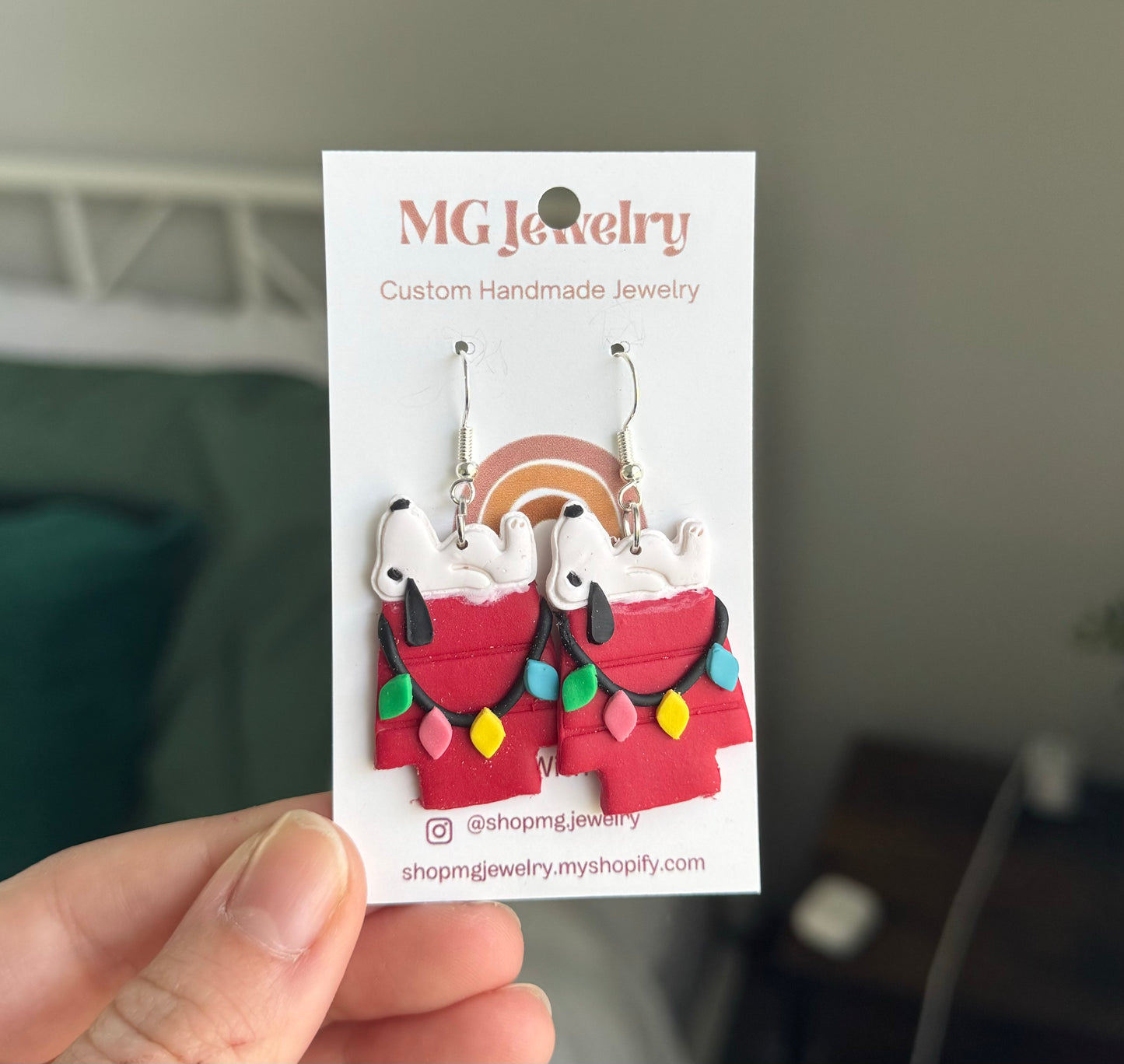 Christmas Dog House Earrings