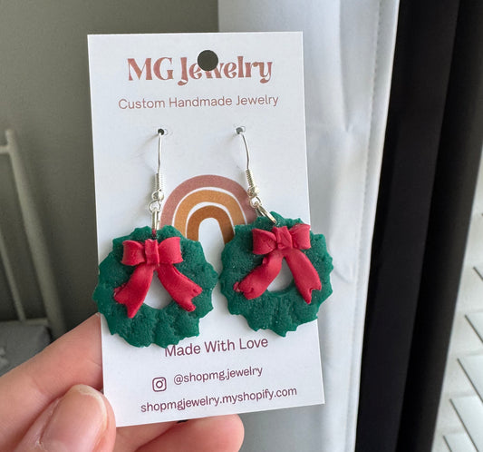 Christmas Wreath Earrings