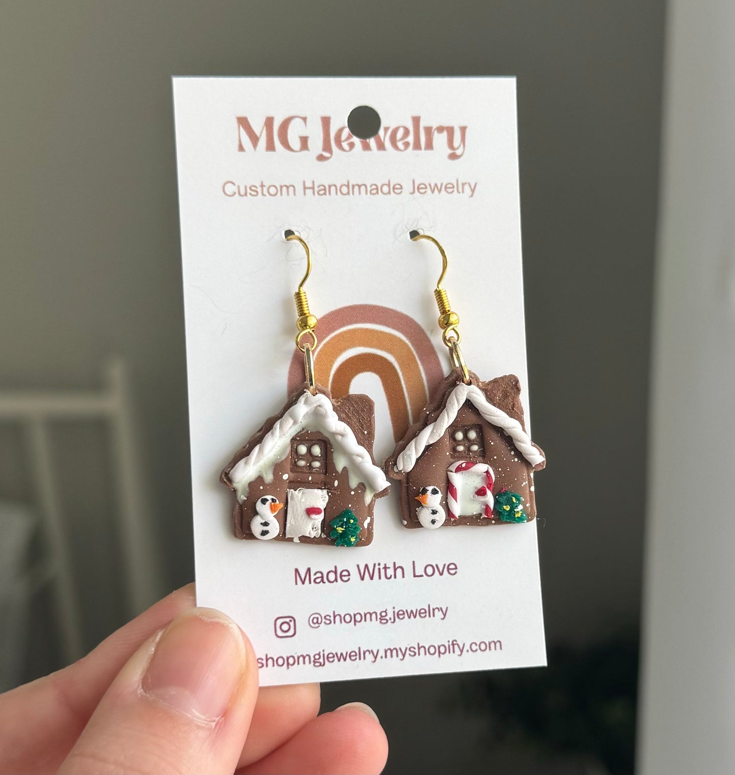 Gingerbread House Earrings