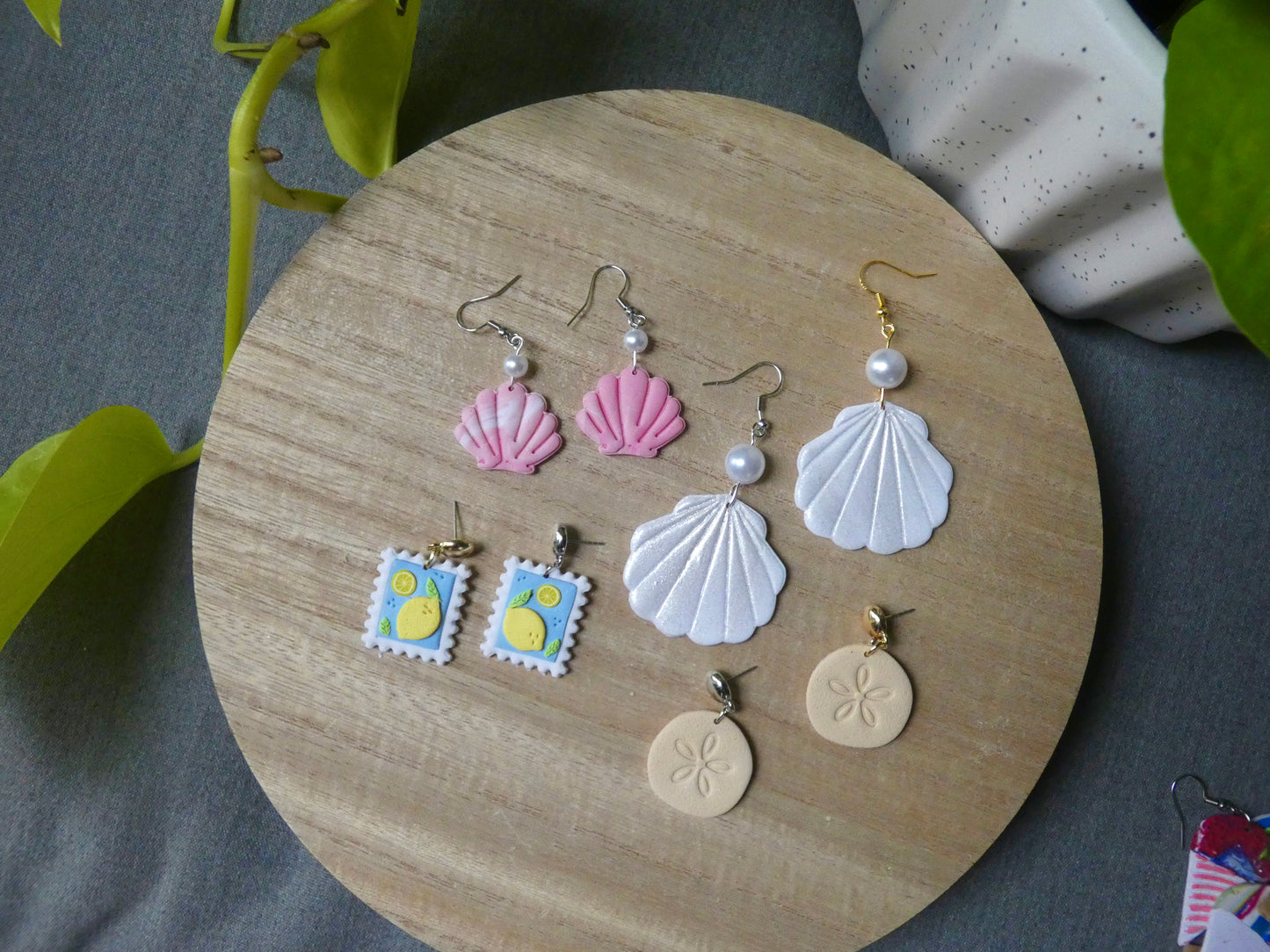 Lemon Stamp Earrings