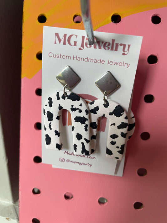 Cow Print Earrings