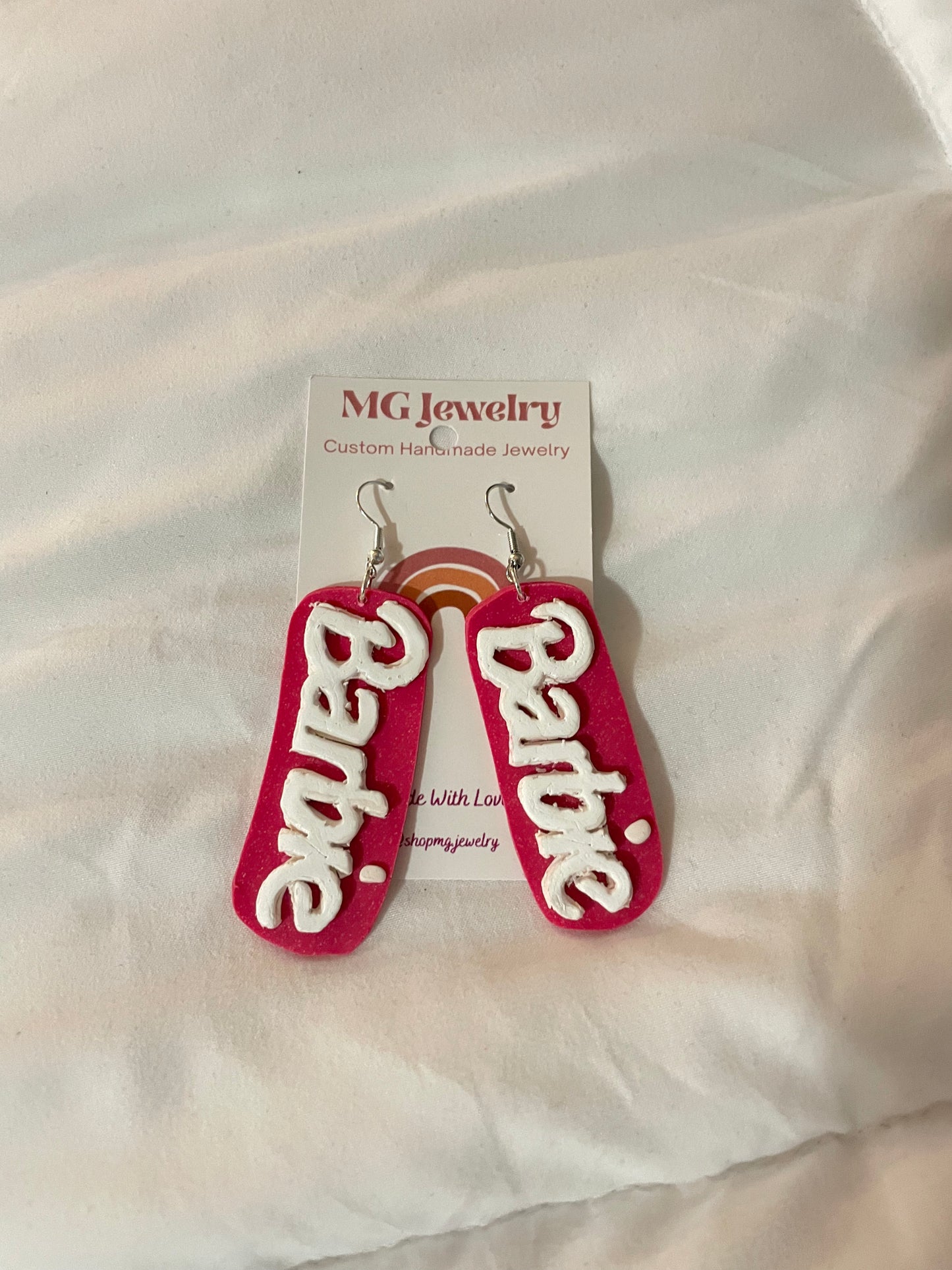 Barbie Label Earrings