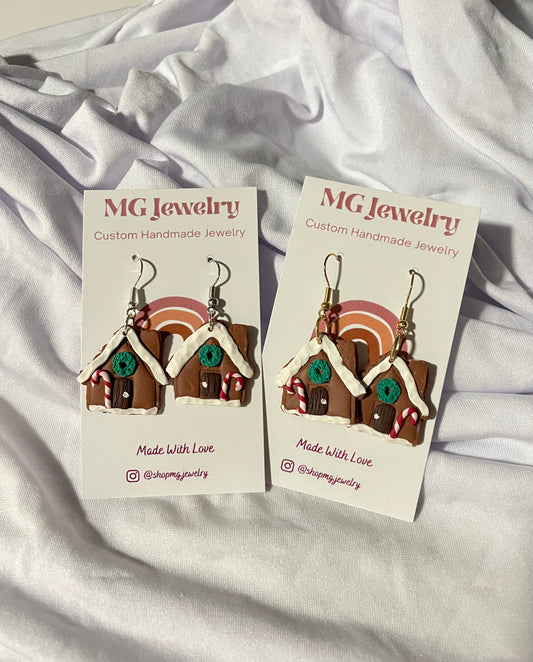 Gingerbread House Earrings