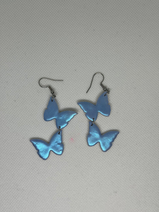 Shimmery Blue Butterflies