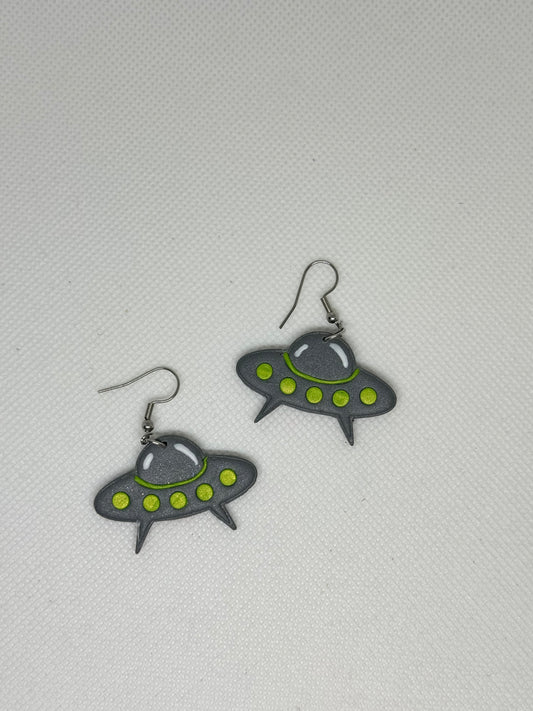 Alien Ship Earrings